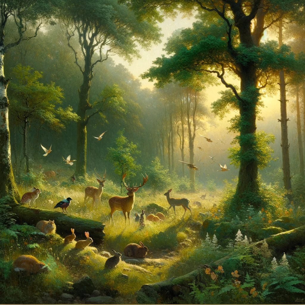 Animals in the forest